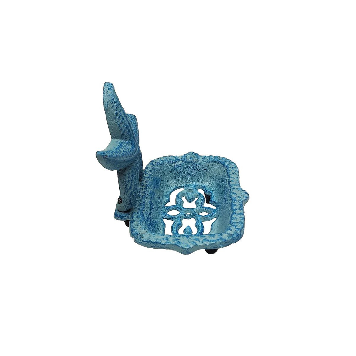 Cast Iron Starfish Soap Bar Dish Blue Star Sponge Holder Bathroom Home Essential - Image 2