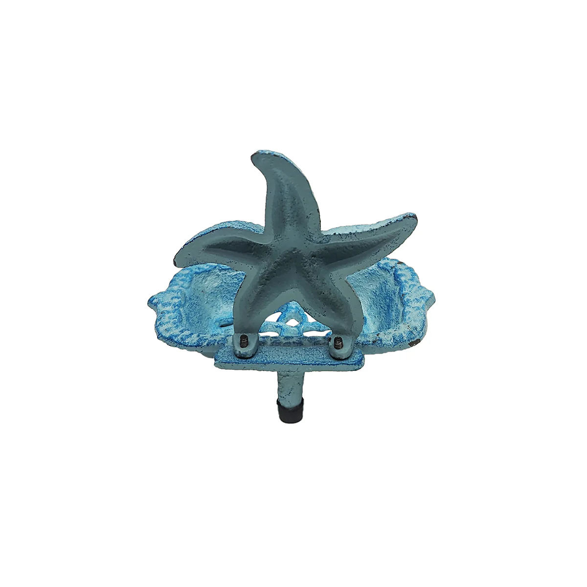 Cast Iron Starfish Soap Bar Dish Blue Star Sponge Holder Bathroom Home Essential - Image 3