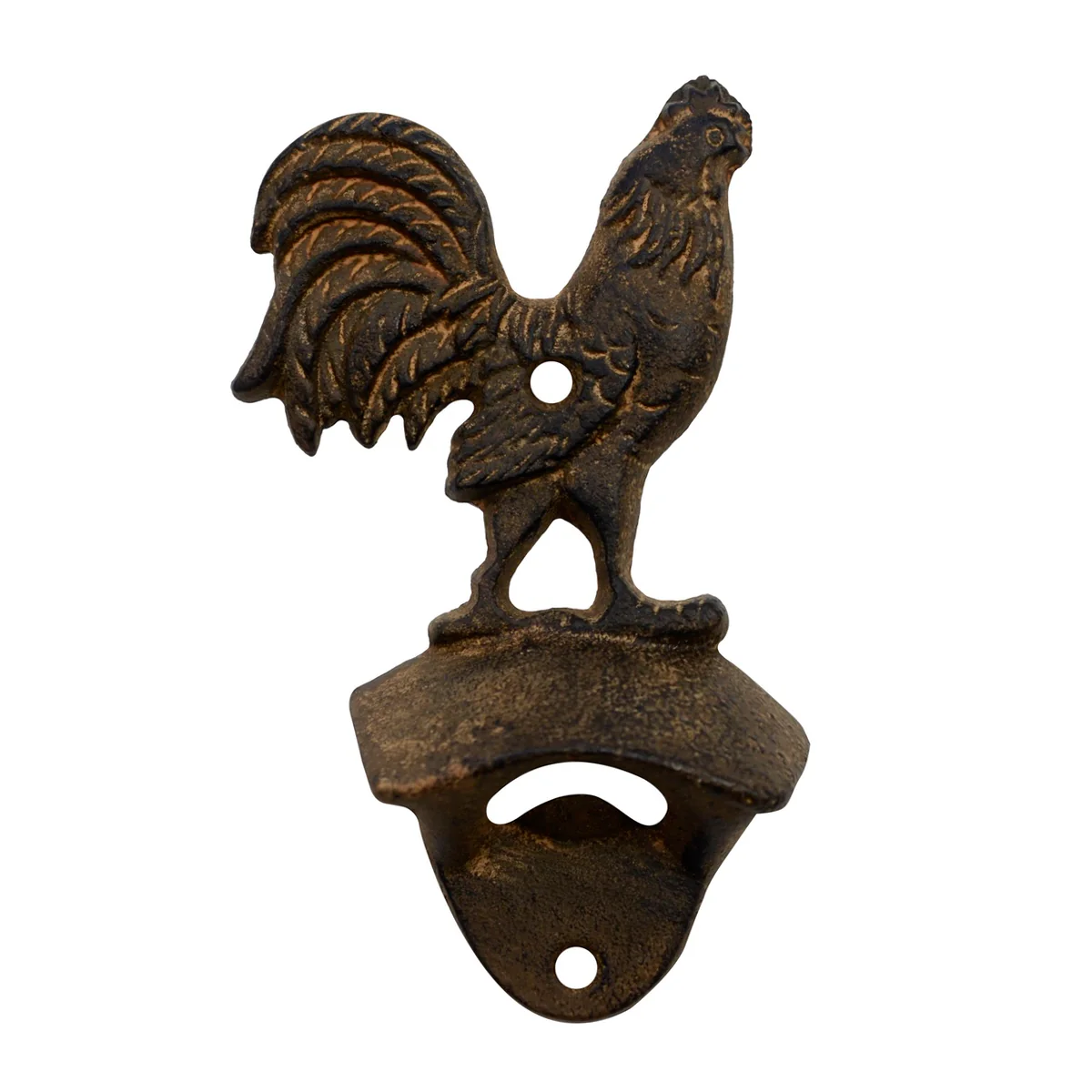 Cast Iron Wall Mount Rooster Beer/Soda Bottle Opener Rustic Home Bar Decor