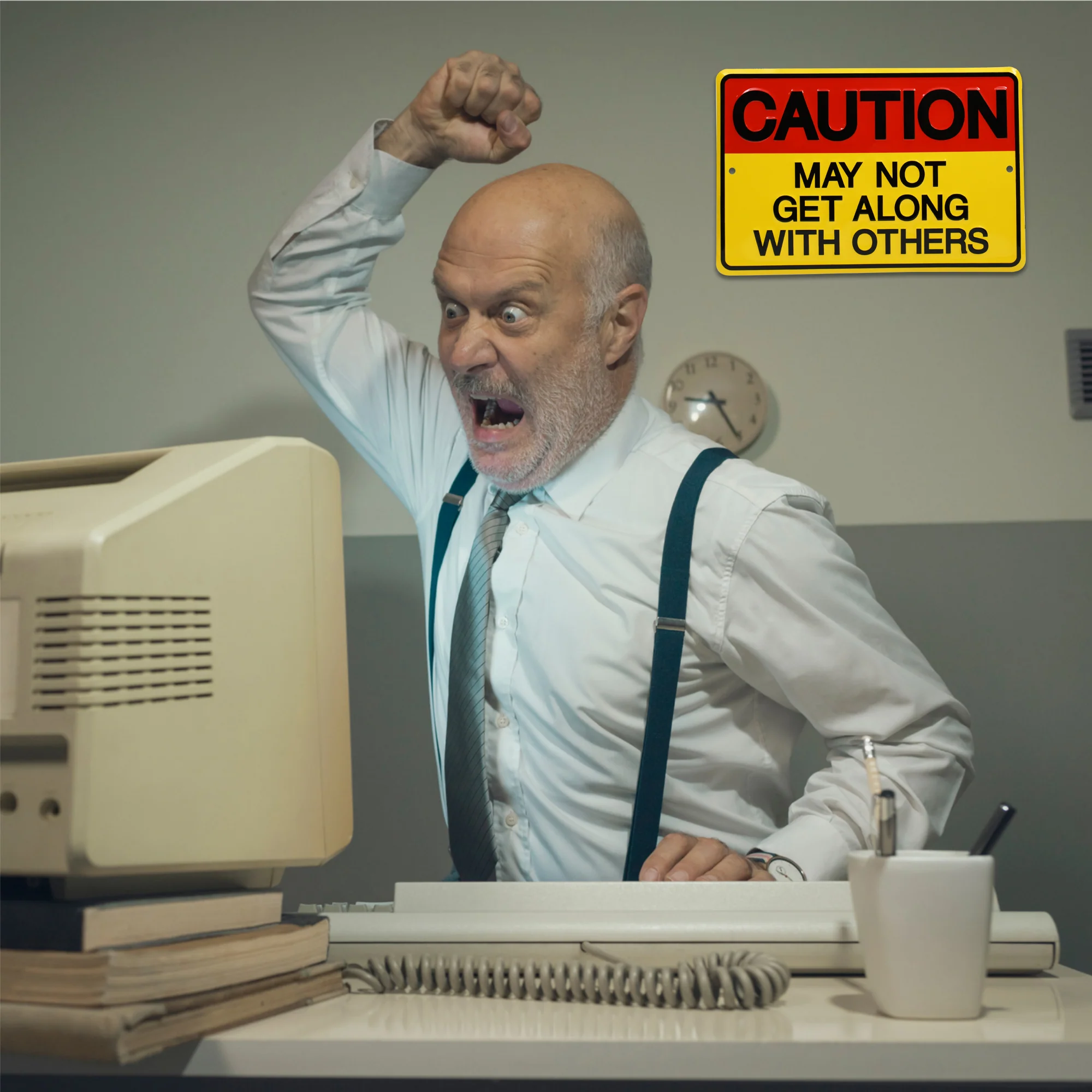 Metal Caution May Not Get Along With Others Sign Office Bedroom Dorm Room Decor - Image 7