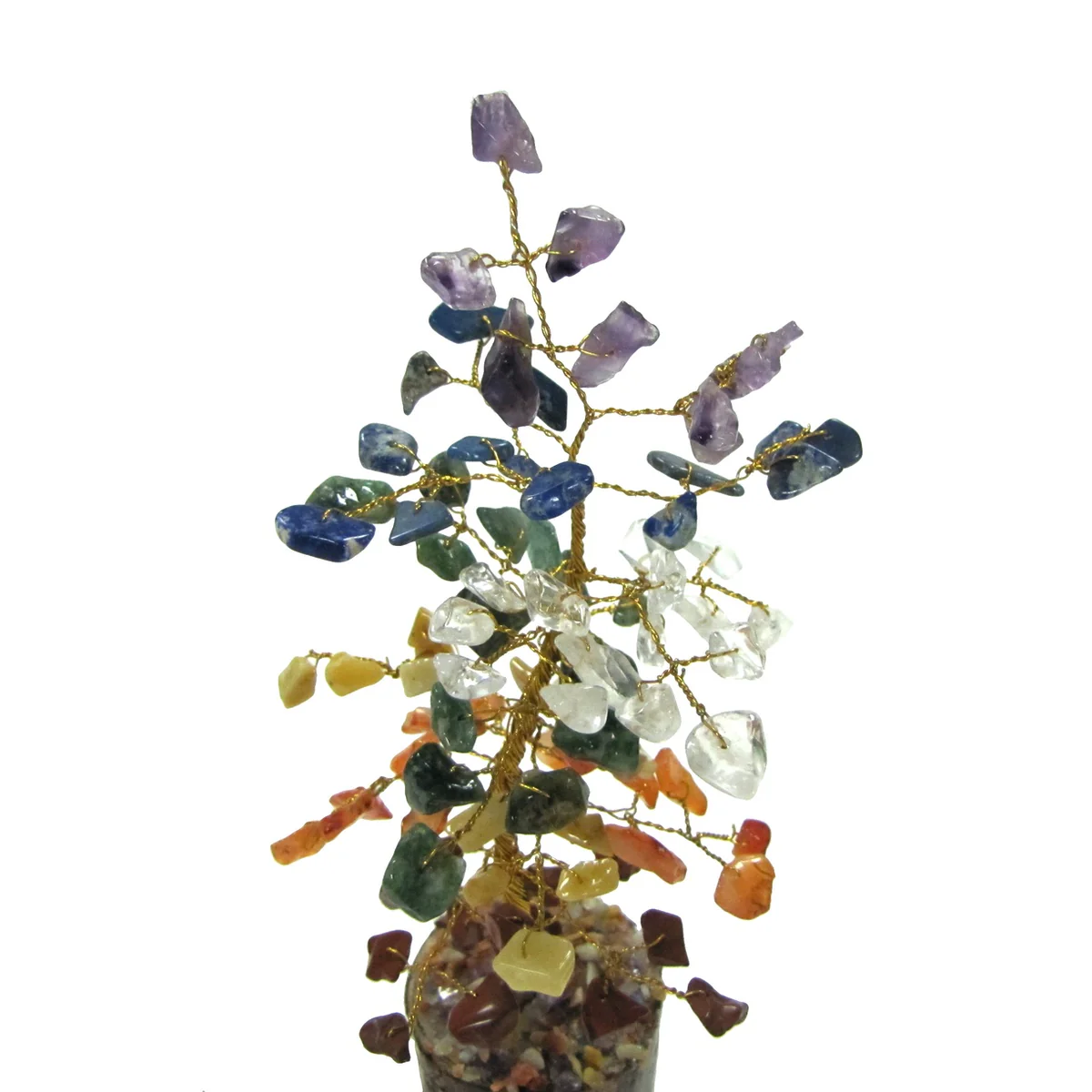 Chakra Stone Tree Life Natural Gemstone Positive Energy Heal Geode Reiki Decor - Image 2