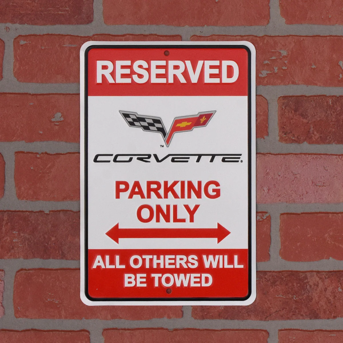 Chevy Corvette Parking Vette Tin Metal Sign Game Room Garage Man Cave Wall Decor - Image 2