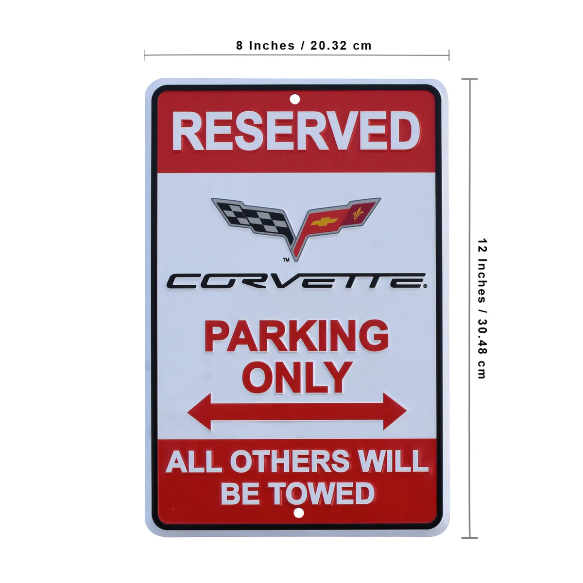 Chevy Corvette Parking Vette Tin Metal Sign Game Room Garage Man Cave Wall Decor - Image 3