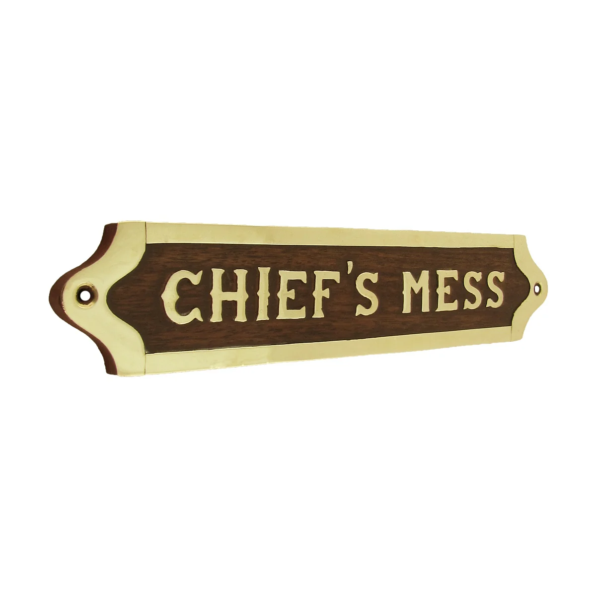 Chiefs Mess US Navy Ships Brass Door Plaque - Image 2