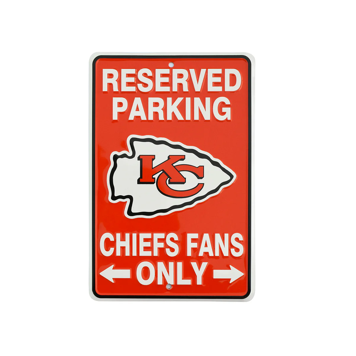 Chiefs Parking Only Kansas City Metal Sign Game Room Man Cave Garage Wall Decor