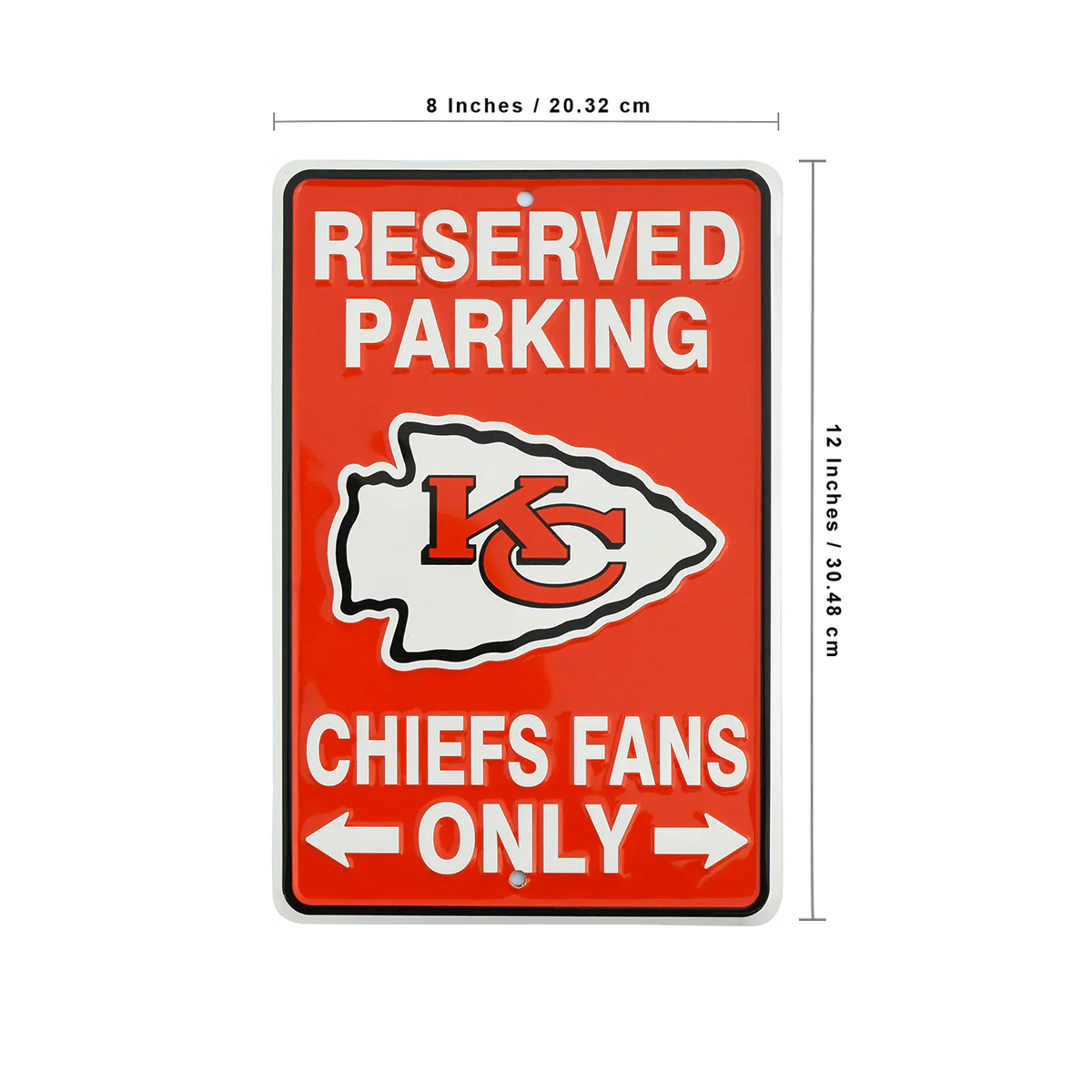 Chiefs Parking Only Kansas City Metal Sign Game Room Man Cave Garage Wall Decor - Image 3