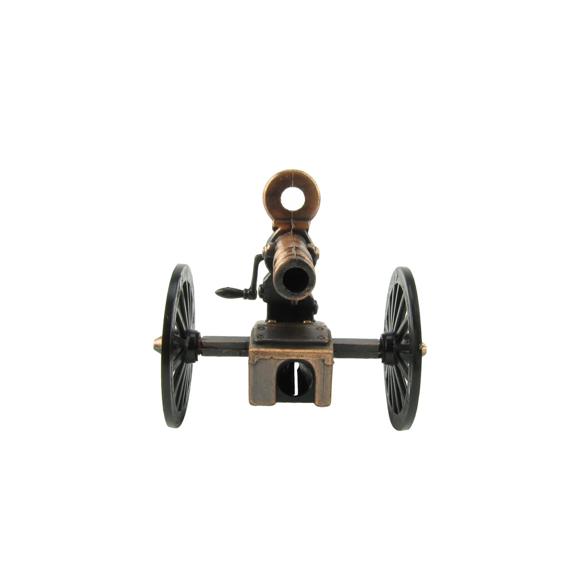 Civil War Era Miniature Die Cast Gatling Gun Pencil Sharpener - Image 2
