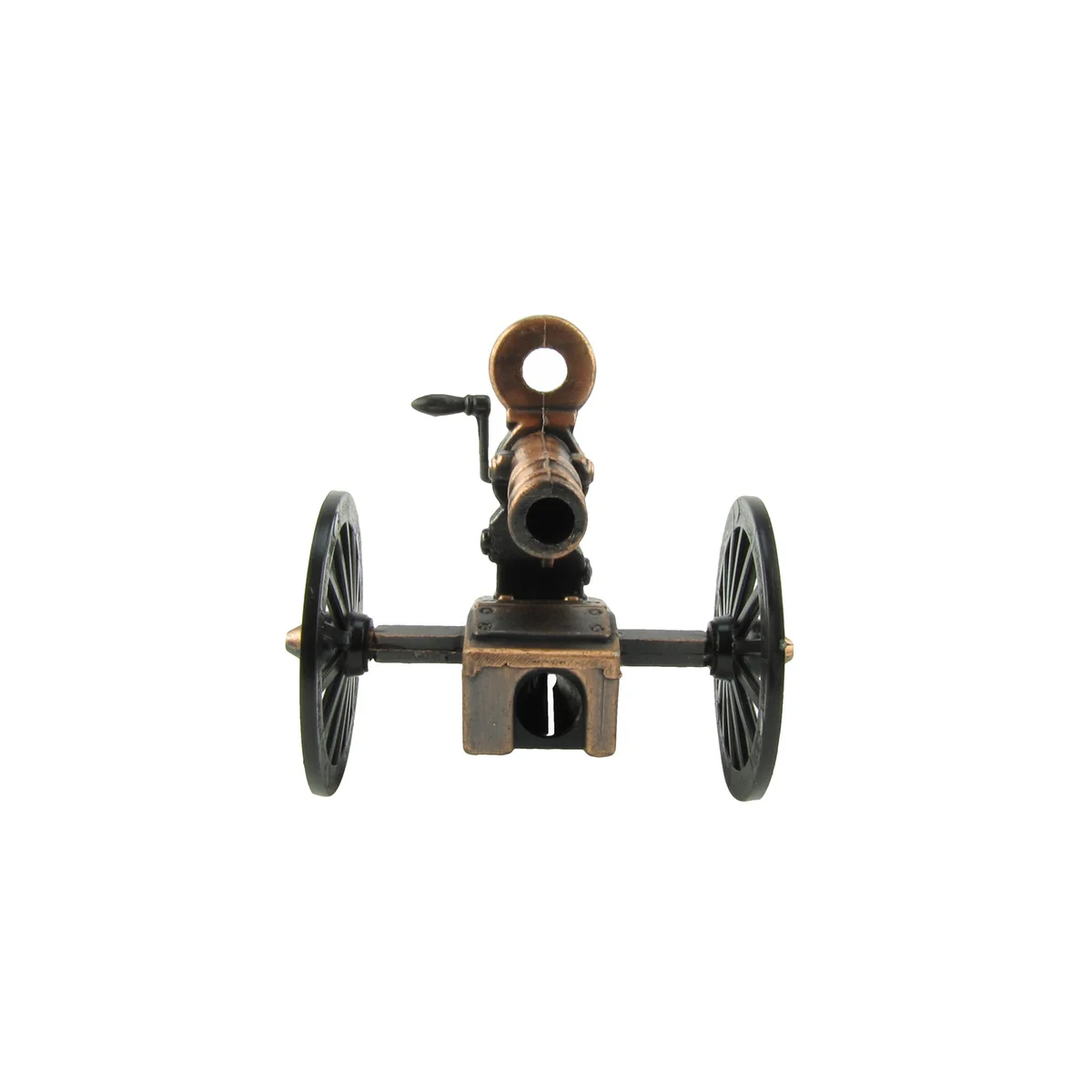 Civil War Era Miniature Die Cast Gatling Gun Pencil Sharpener - Image 3
