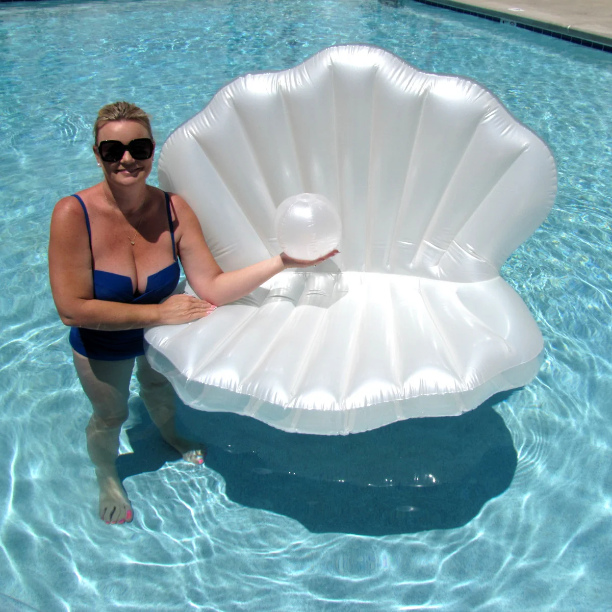 Clam Shell Swimming Pool Float Adult Kids Floats Seashell Prop Water Party Decor - Image 2