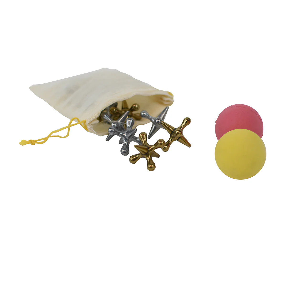 Classic Game of Jacks and Balls Set with Retro Jack Pouch - Image 4