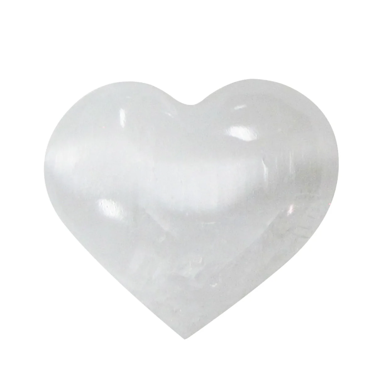 Clear Selenite Crystal Stone Heart Negative Energy Balance Chakra Healing Rock