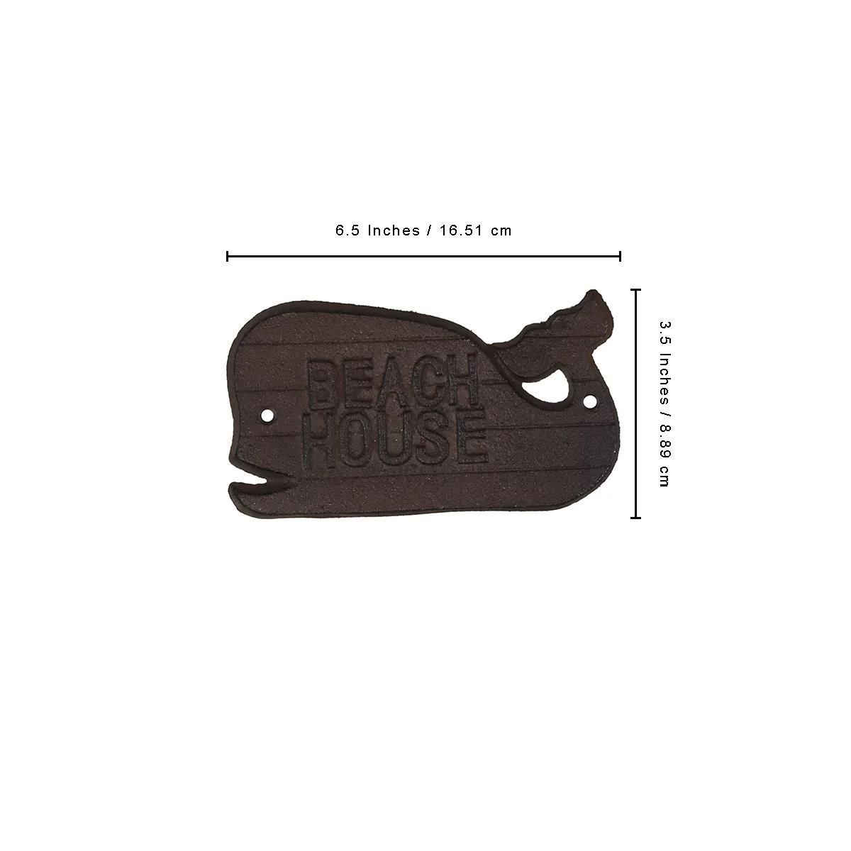 Coastal Beach House Whale Door Sign Cast Iron Nautical Ocean Wall Art Home Decor - Image 3