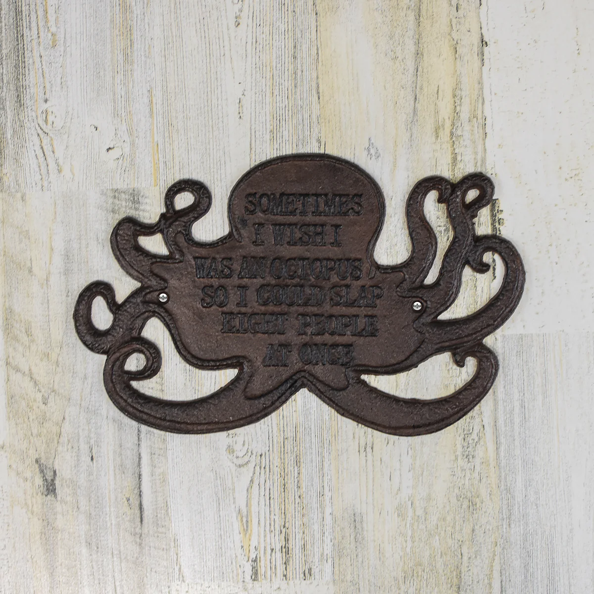 Coastal I Wish Was An Octopus So I Could Slap 8 People Sign Beach Art Home Decor - Image 2