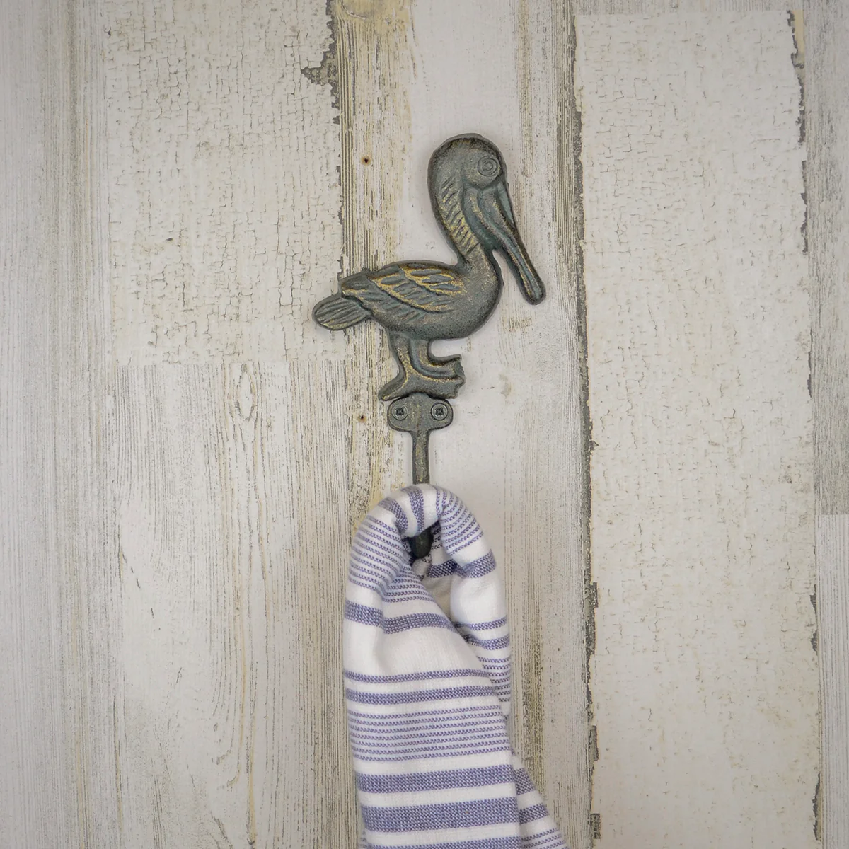 Coastal Pelican Wall Hook Hat Coat Hanger Bath Towel Rack Nautical Home Decor - Image 3