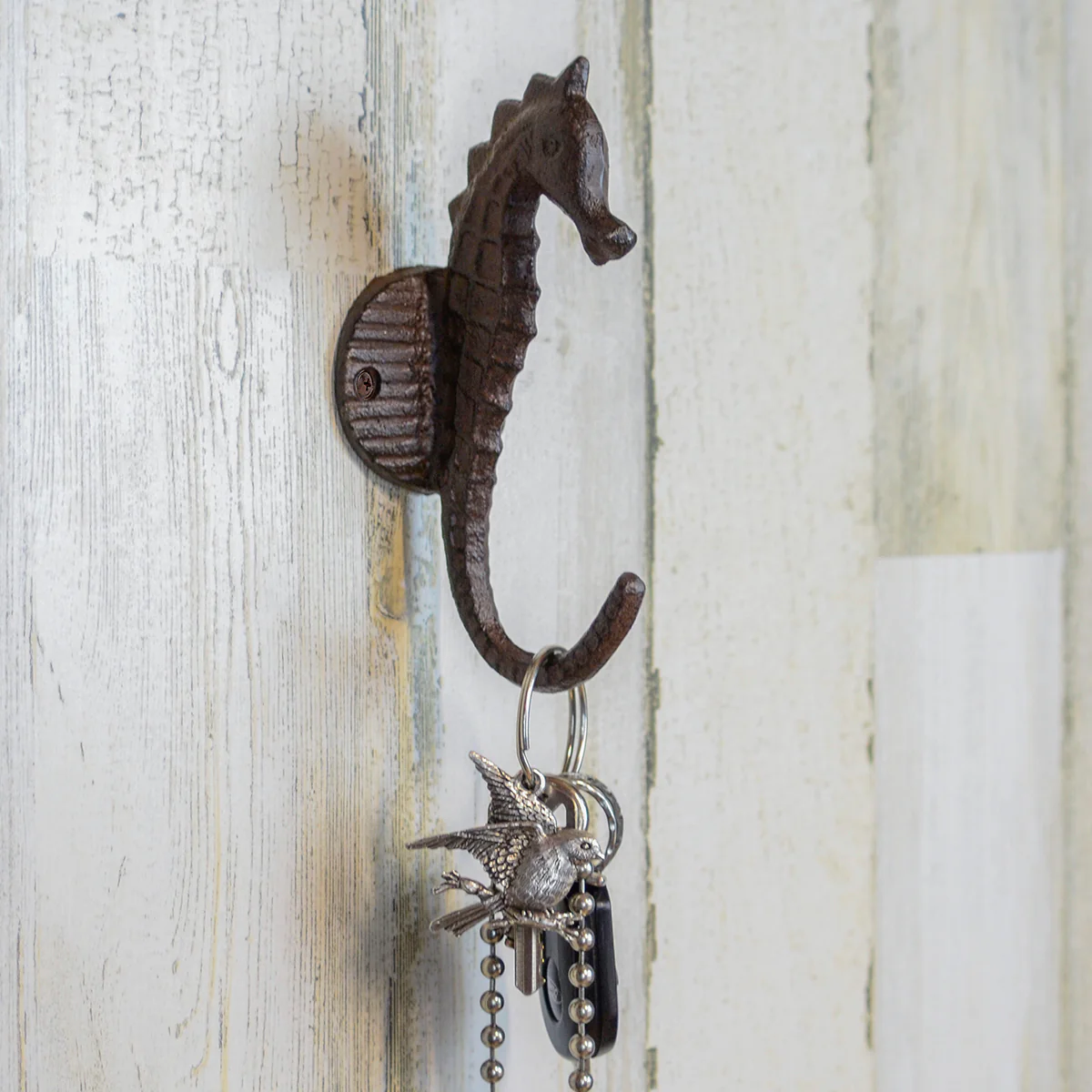 Coastal Seahorse Hook Coat Hat Rack Kitchen Towel Holder Nautical Home Decor - Image 4