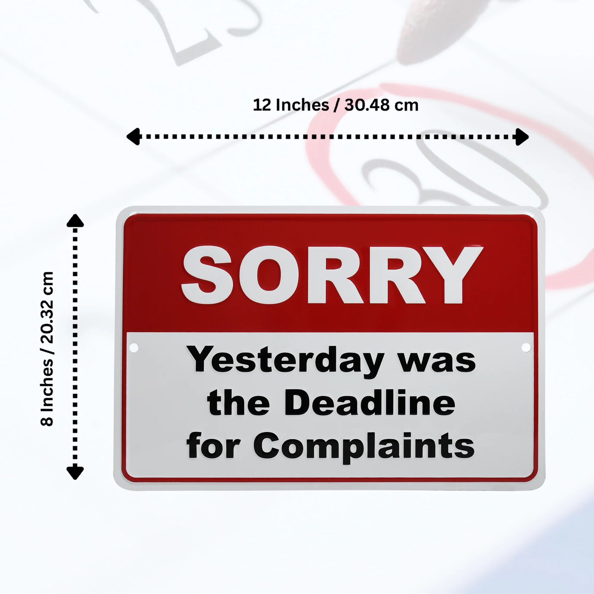 Metal Complaints Deadline Funny Sign Cubicle Wall Decor Office Desk Accessories - Image 5