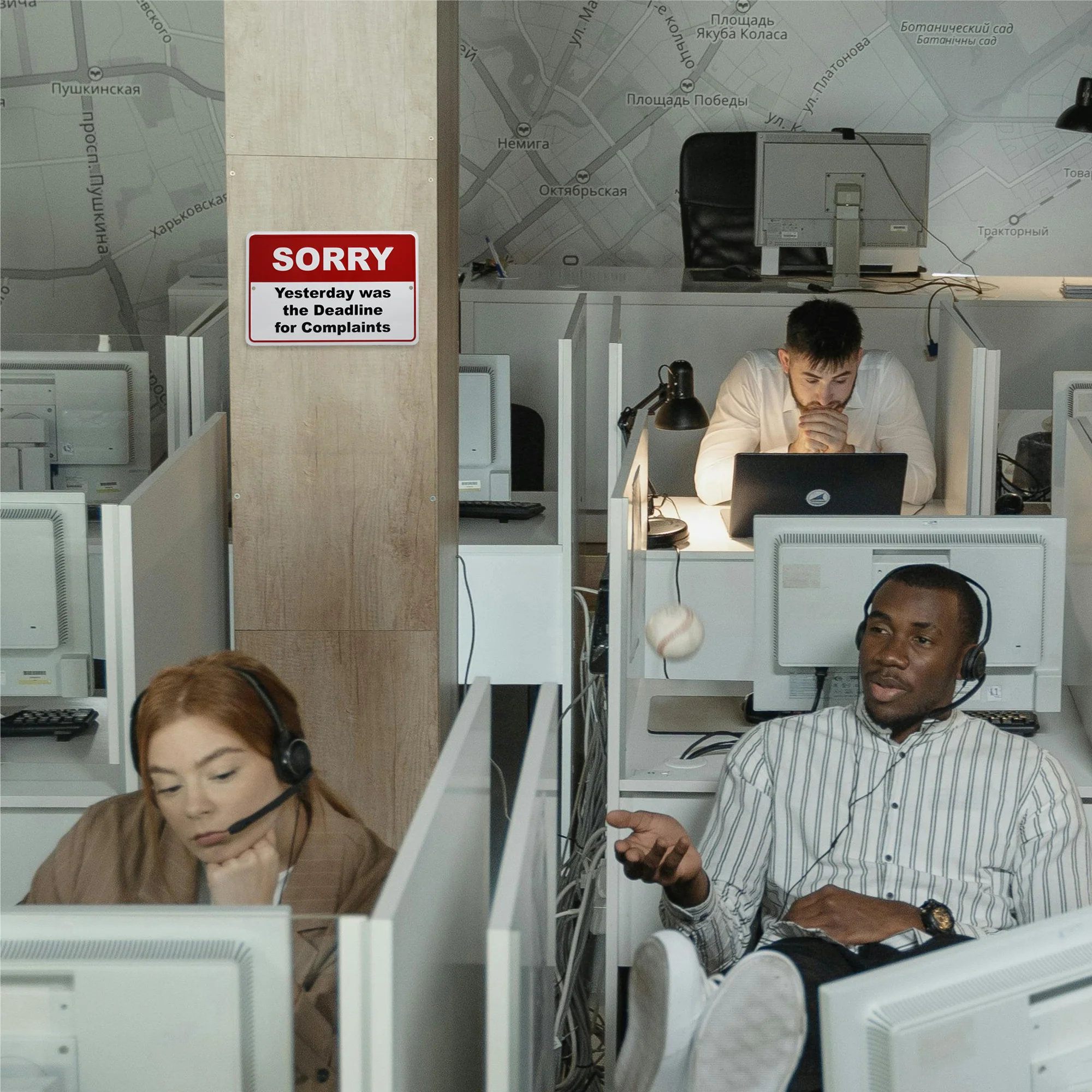 Metal Complaints Deadline Funny Sign Cubicle Wall Decor Office Desk Accessories - Image 7