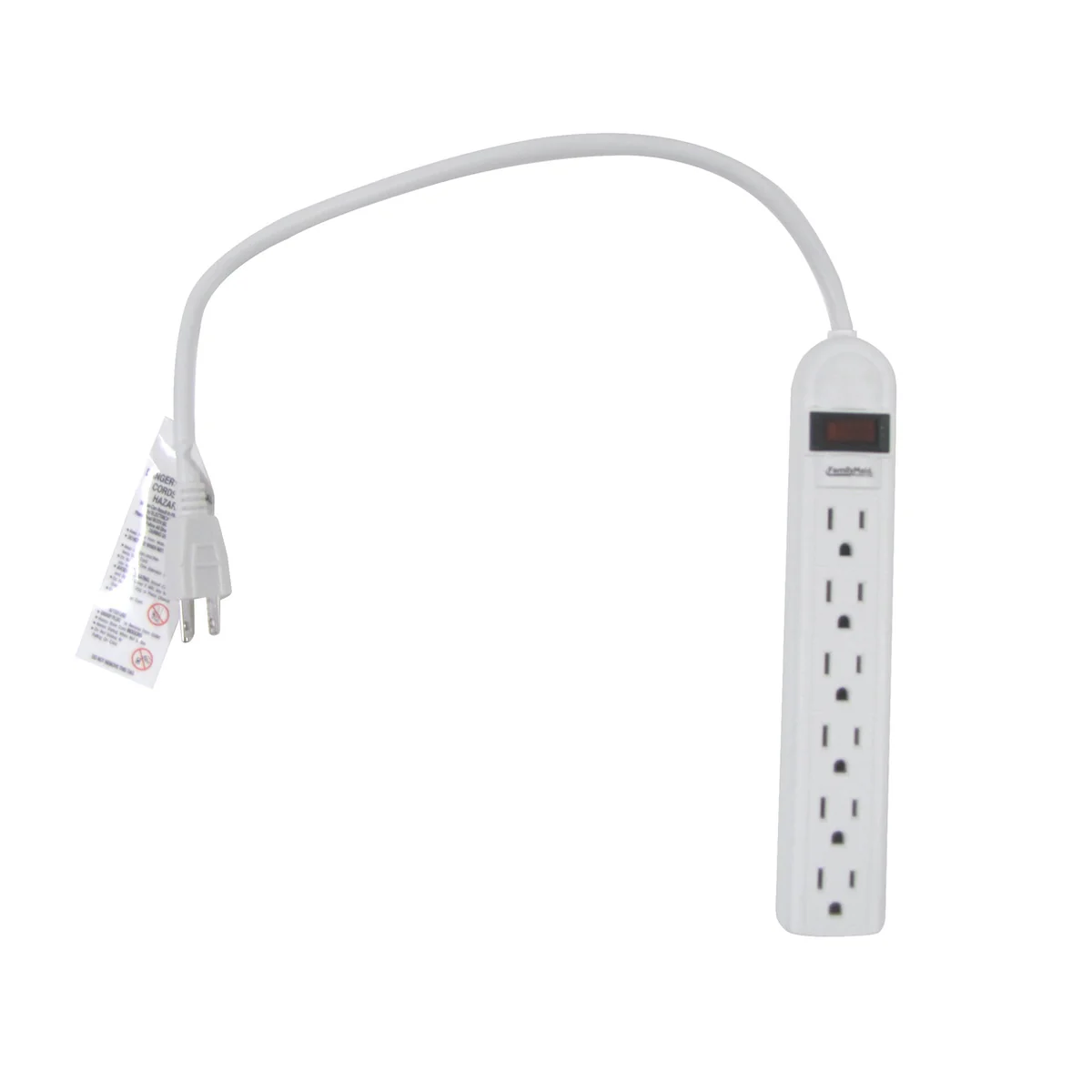 Computer Surge Protector Electronics Power Strip Multi 6 Outlet Electrical Plug - Image 2