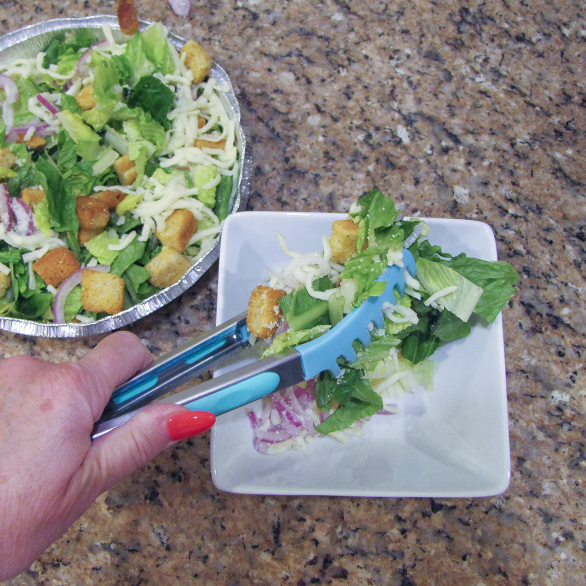 Cooking Tongs 3pc Set Kitchen Gadgets Apartment Serving Utensils Home Essentials - Image 4