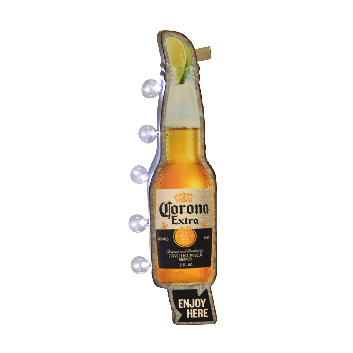 Corona Beer Light Up Tin Metal Sign LED Home Bar Garage Wall Art Man Cave Decor - Image 5