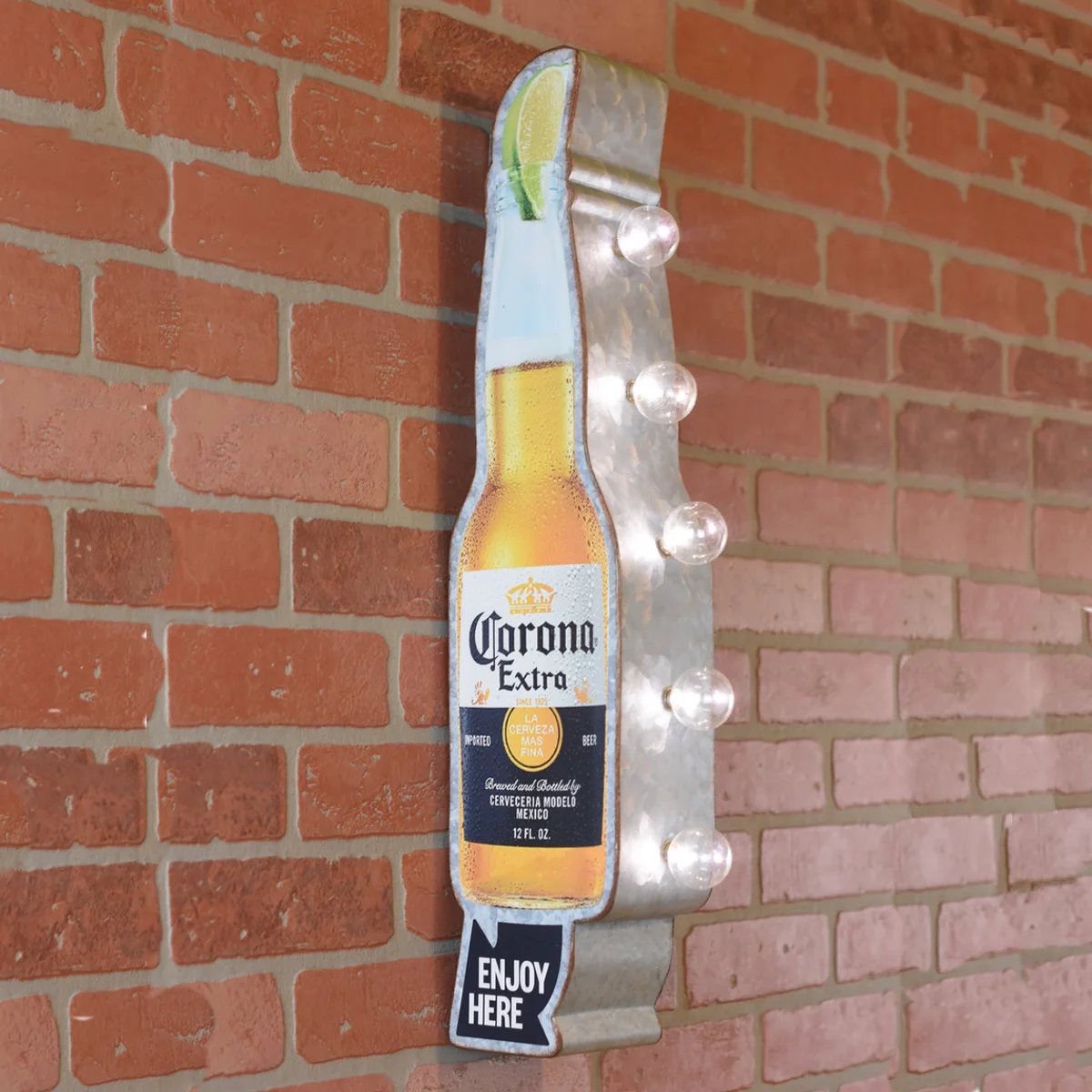 Corona Beer Light Up Tin Metal Sign LED Home Bar Garage Wall Art Man Cave Decor - Image 6