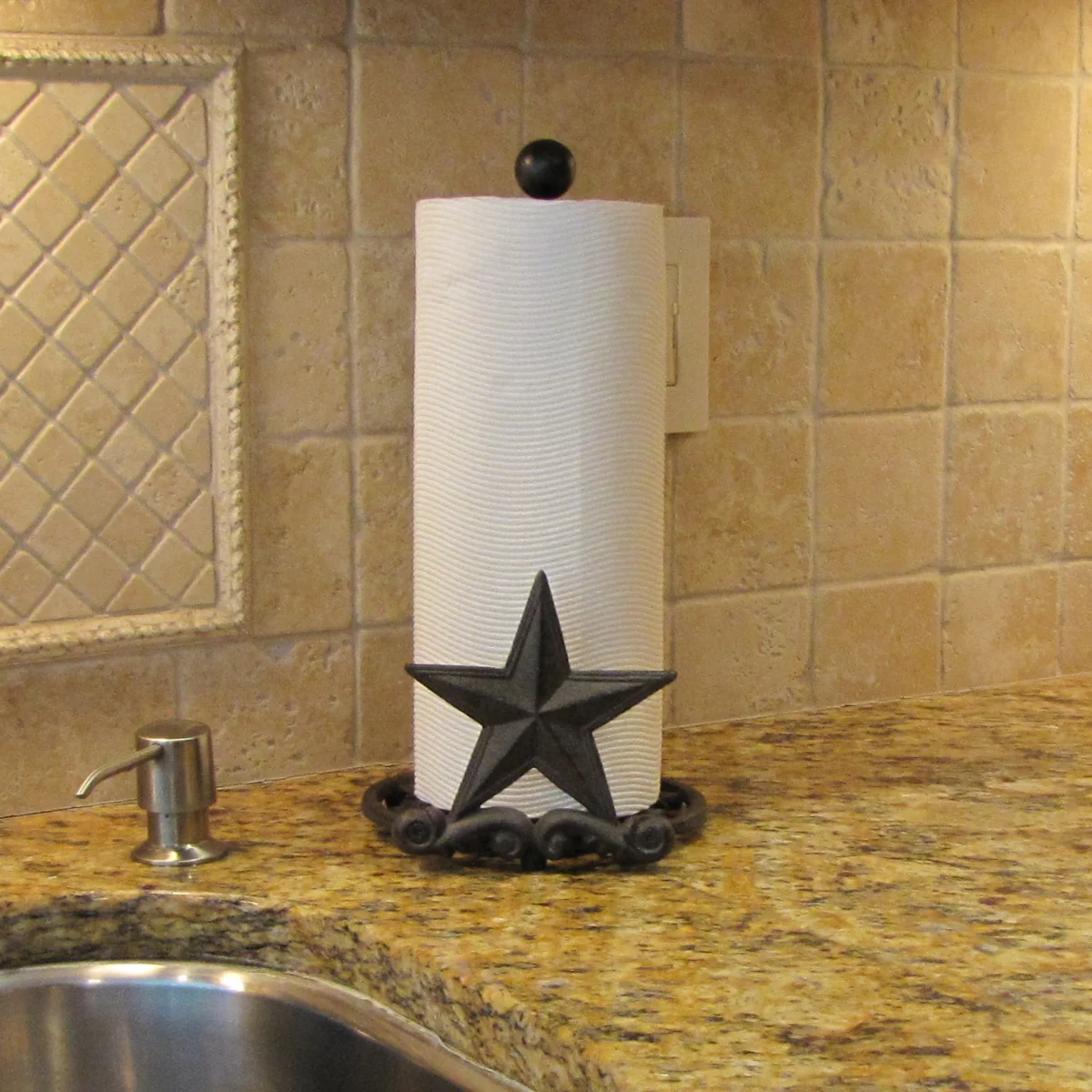 Countertop Star Paper Towel Holder Kitchen Storage Essentials Western Home Decor - Image 4