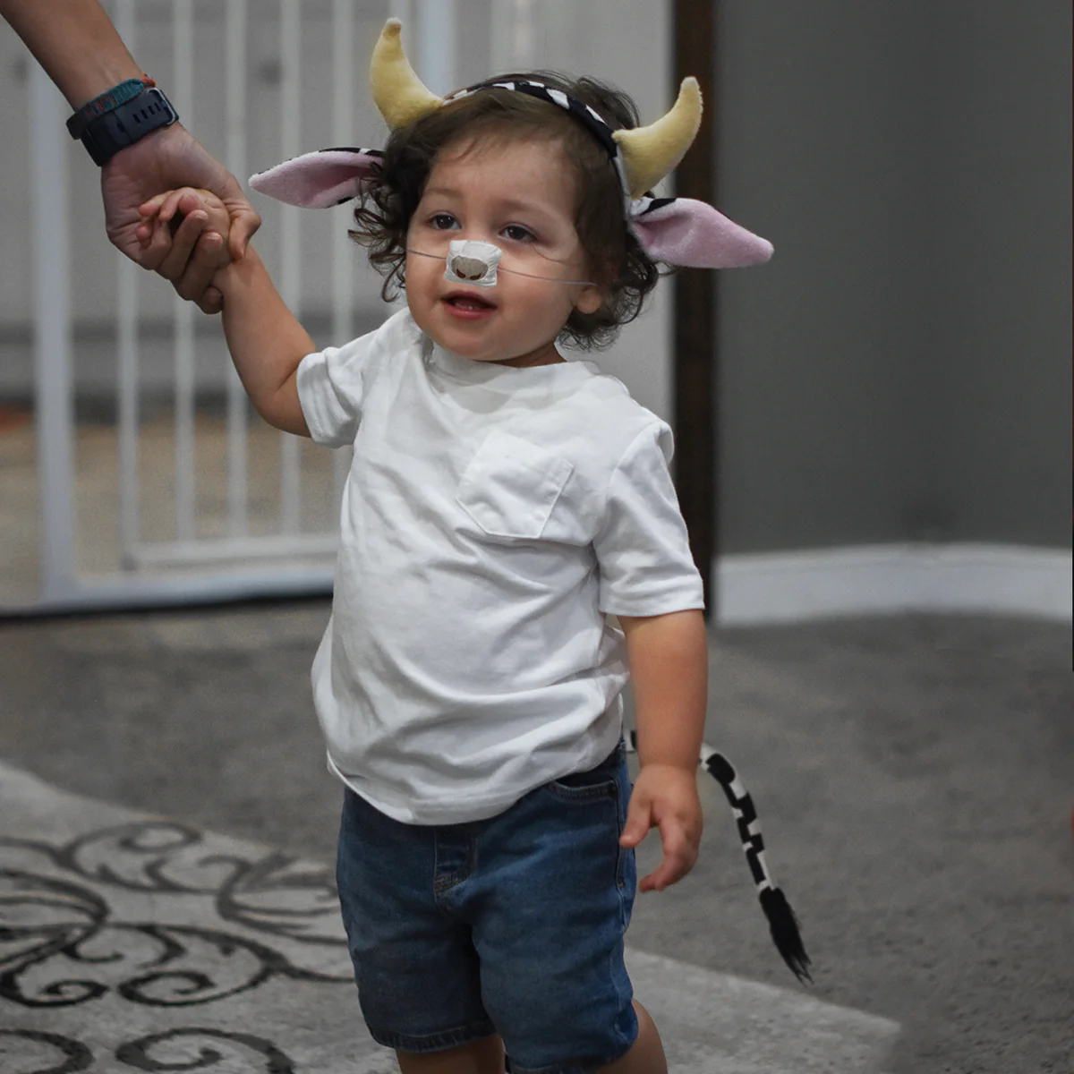 Cow Animal Dress Up Kit Ears Headband Tail Nose Cute Toddler Halloween Costume - Image 2