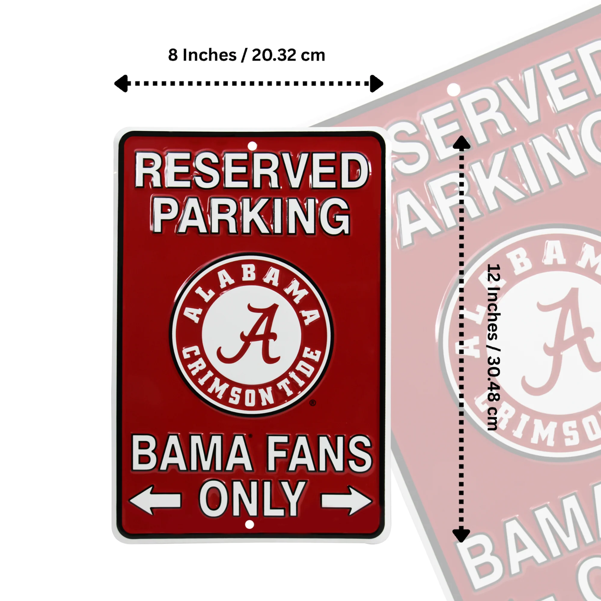 Crimson Tide Parking Only Metal Sign Man Cave Garage Wall Decor No Parking Signs - Image 5
