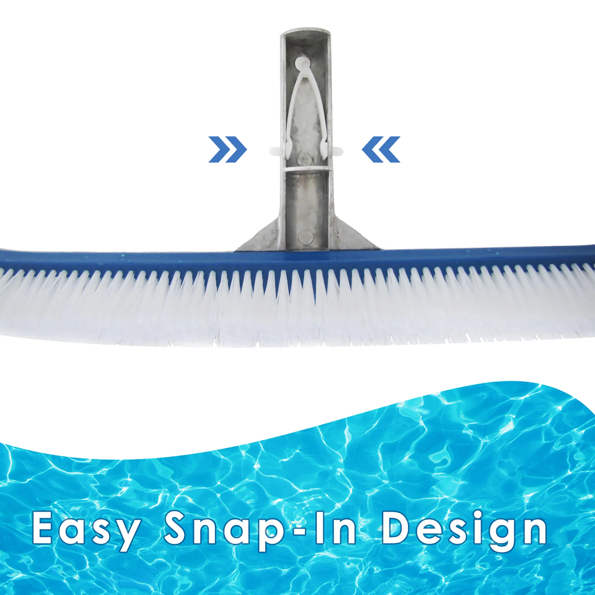 Curved Pool Brush Head Cleaner for Inground or Above Ground Pools Nylon Bristles - Image 3