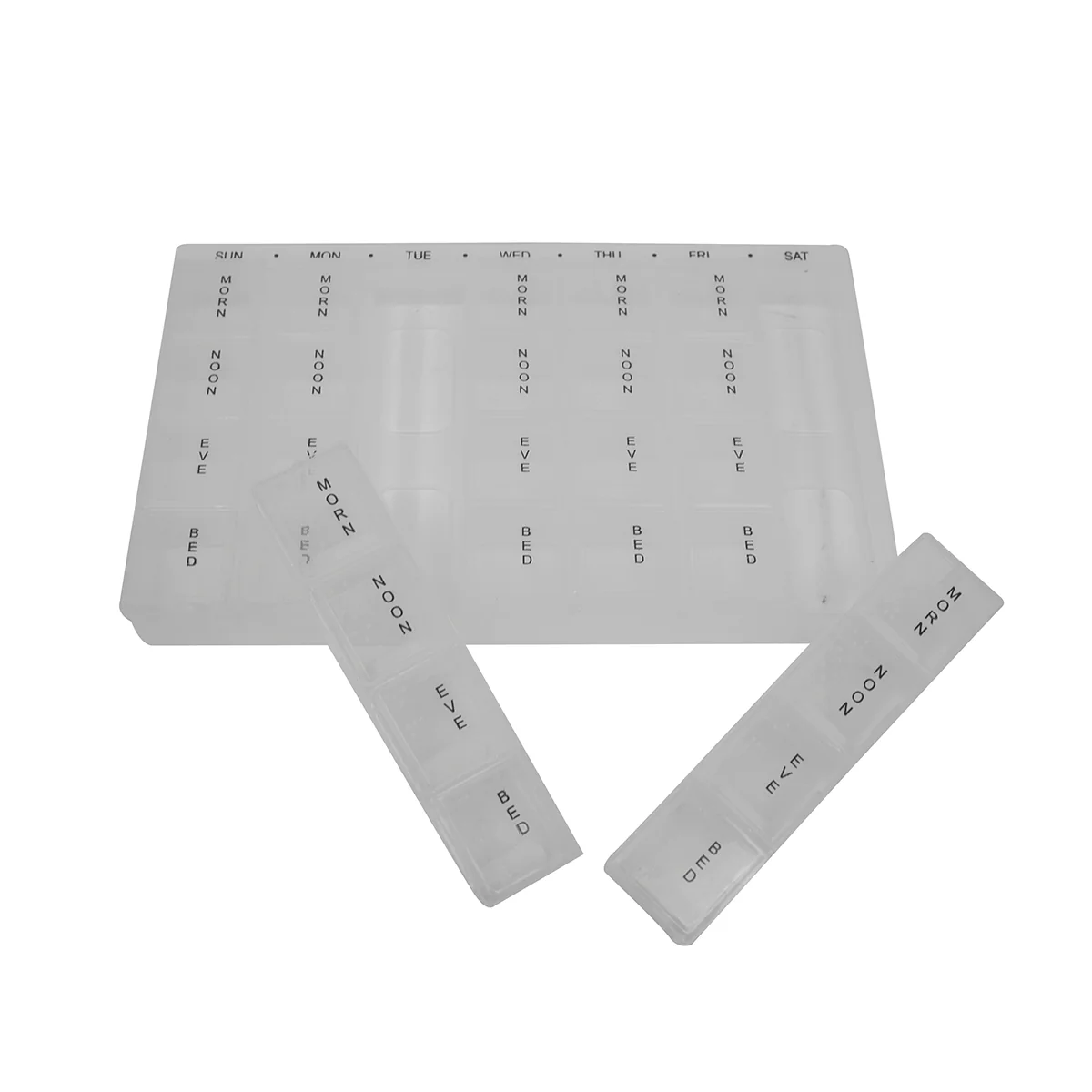 Daily AM PM Pill Box Medication Organizer Medicine Storage Holder Vitamin Case - Image 4