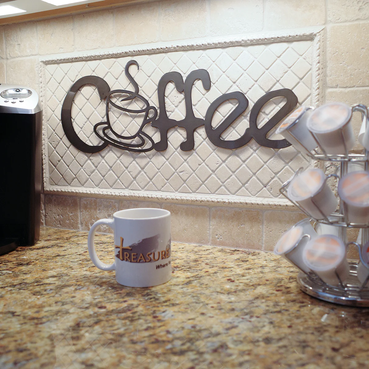 Decorative Rustic Metal 1 Coffee Cup Mug Sign Farmhouse Kitchen Home Wall Decor - Image 3