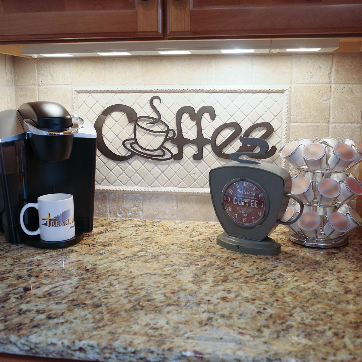 Decorative Rustic Metal 1 Coffee Cup Mug Sign Farmhouse Kitchen Home Wall Decor - Image 4