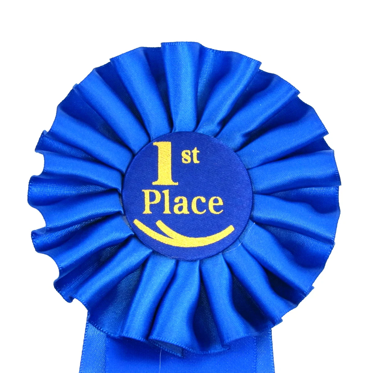 Deluxe Blue 1st First Place Award Ribbon Rosette Winner Trophy Badge Class Medal - Image 3