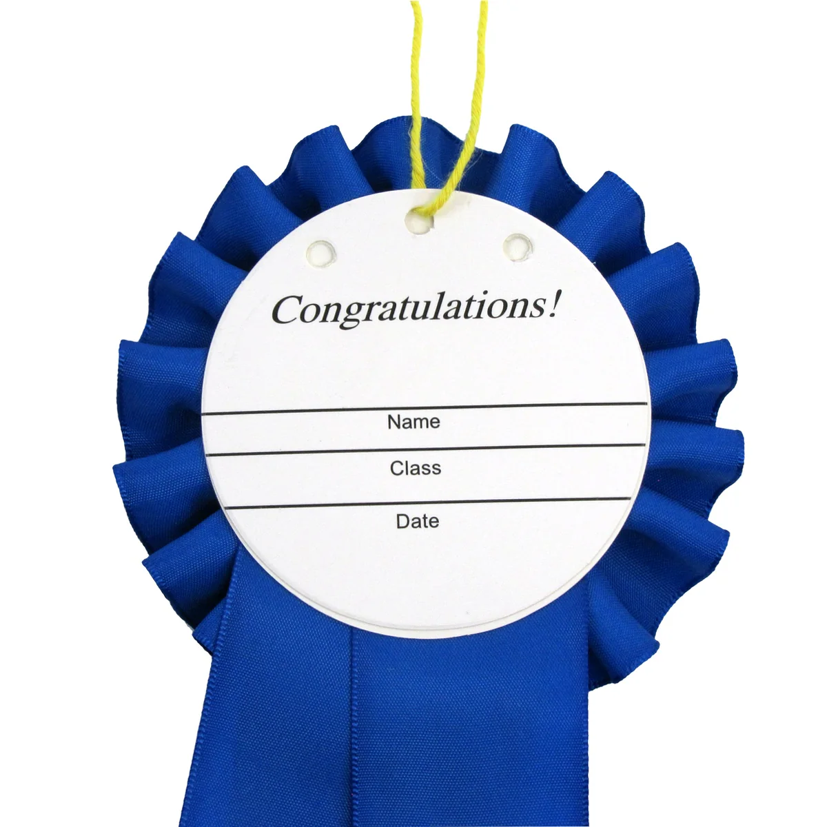 Deluxe Blue 1st First Place Award Ribbon Rosette Winner Trophy Badge Class Medal - Image 4