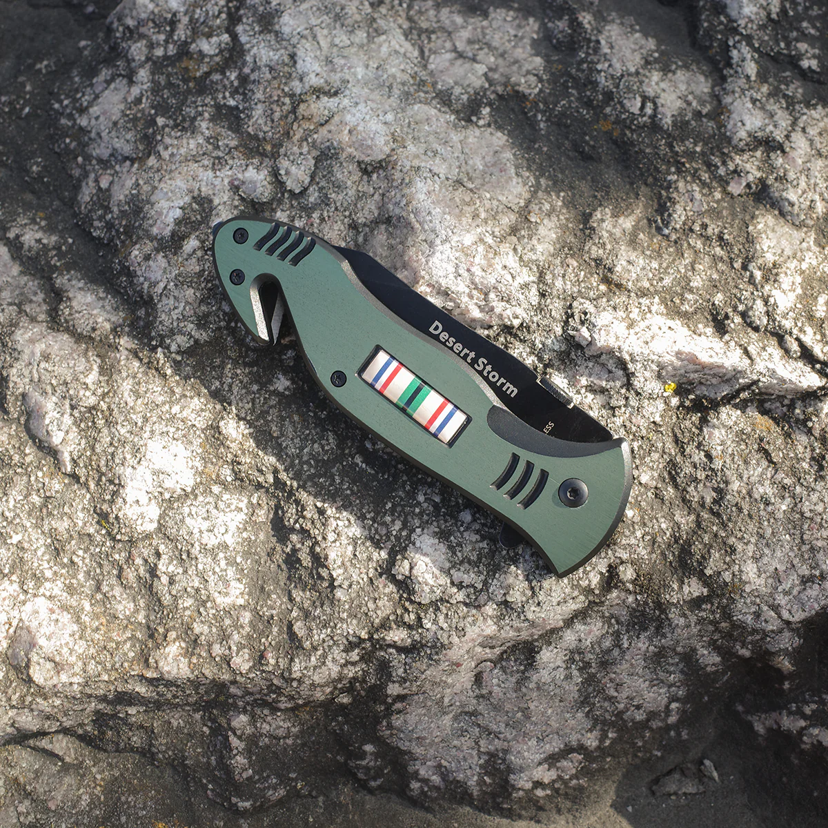 Desert Storm Veterans Ribbon Bar Military Army Mens Hunting Folding Pocket Knife - Image 5