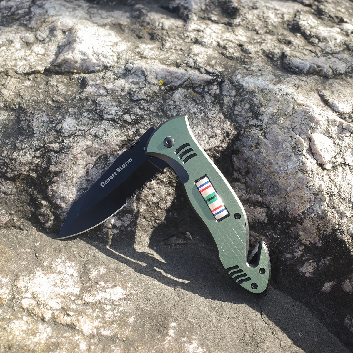 Desert Storm Veterans Ribbon Bar Military Army Mens Hunting Folding Pocket Knife - Image 6