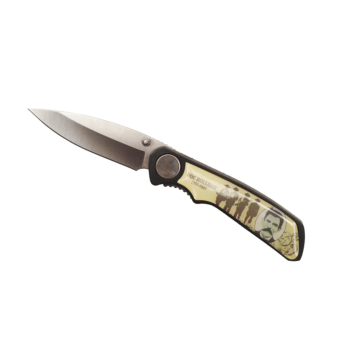 Doc Holliday Legend Mens Folding Hunting Pocket Knife Western Outlaw Collector