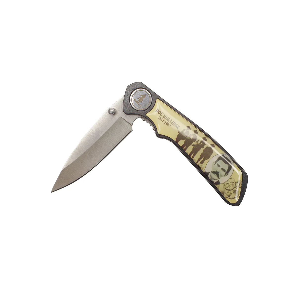 Doc Holliday Legend Mens Folding Hunting Pocket Knife Western Outlaw Collector - Image 3