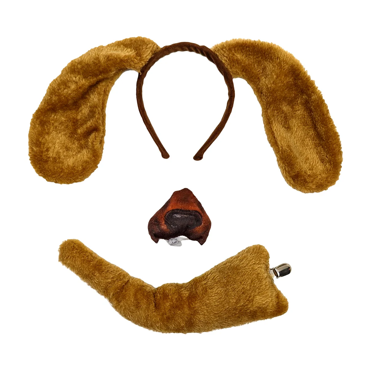 Dog Animal Dress Up Kit Ears Headband Tail Nose Cute Toddler Halloween Costume