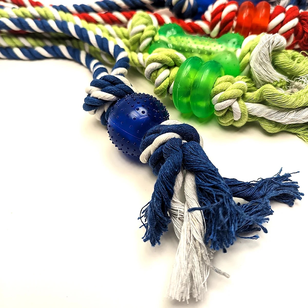 Dog Rope Chew Toy Aggressive Dogs Chewers Puppy Toys Pet Tug War Teething Play - Image 3