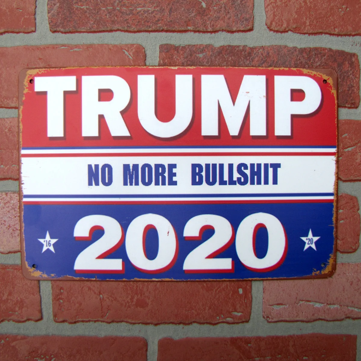 Donald Trump 2020 No More Bullshit Tin Metal Sign MAGA Bar Pub Garage Wall Decor - Image 4
