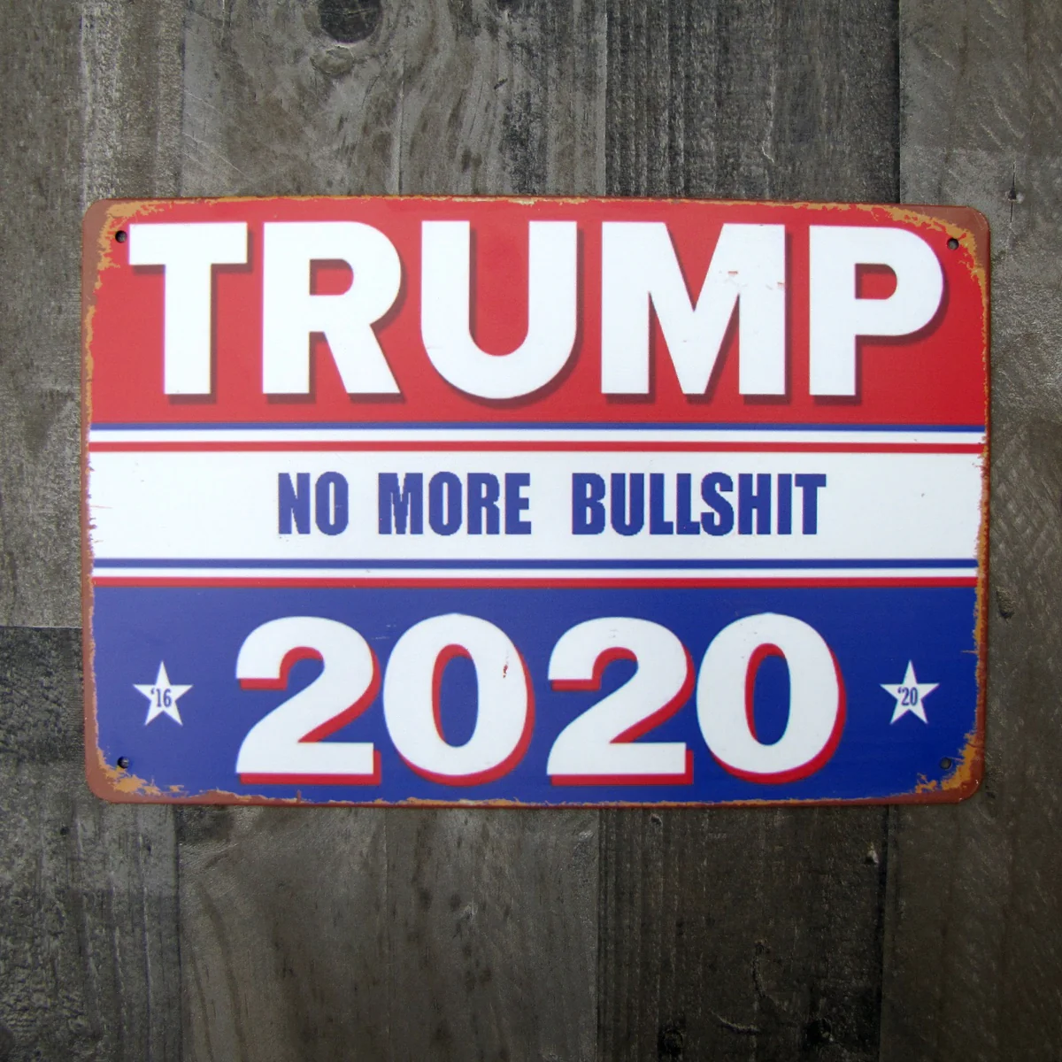 Donald Trump 2020 No More Bullshit Tin Metal Sign MAGA Bar Pub Garage Wall Decor - Image 5