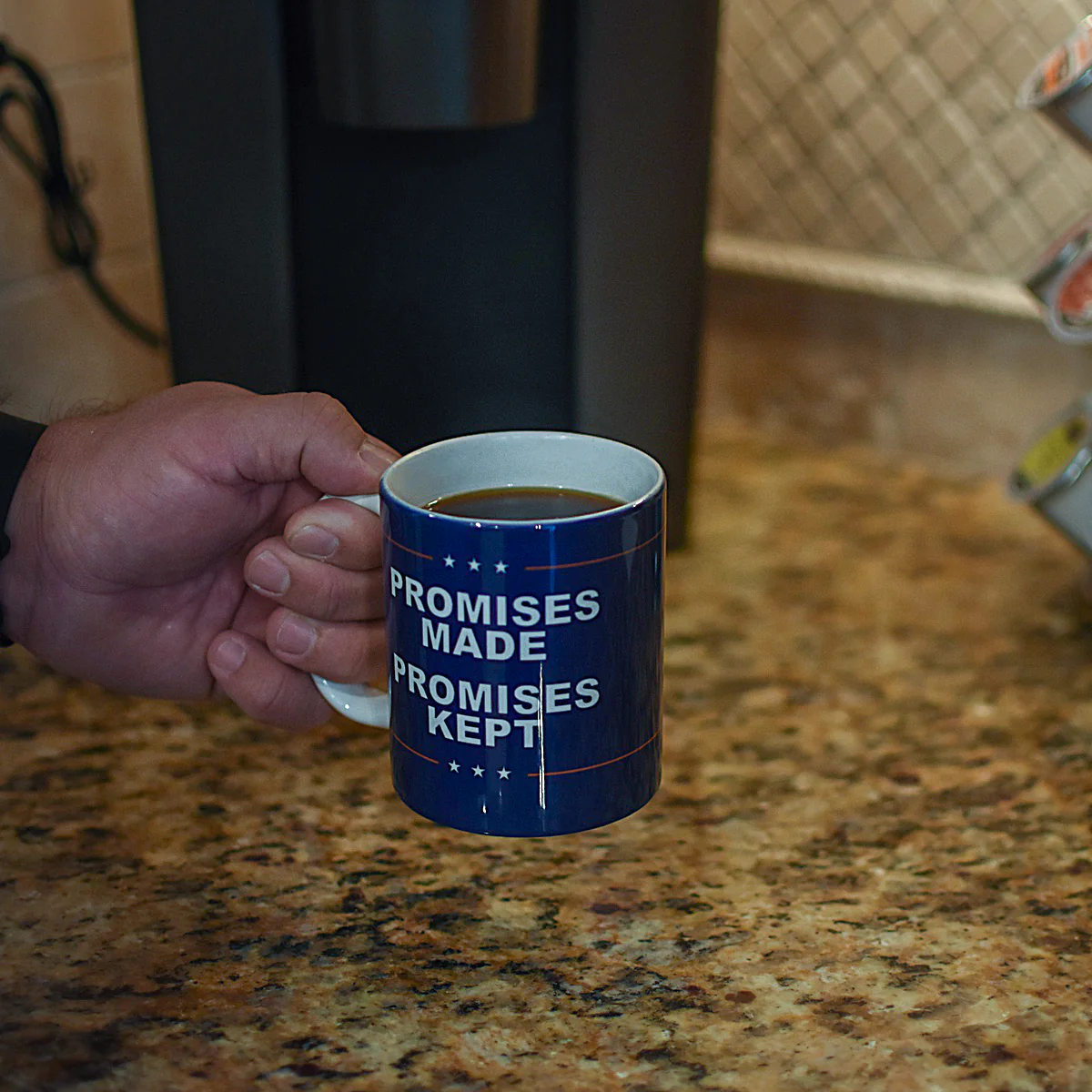 Donald Trump Promises Made Kept Reusable Coffee Mug Tea Cup 2024 Republican Gift - Image 4