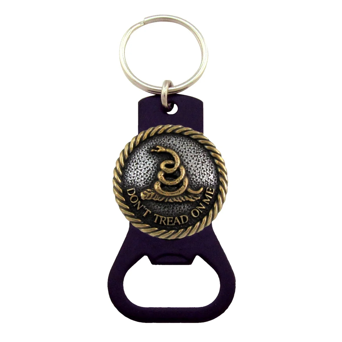 Dont Tread On Me Keychain Soda Beer Key Ring Bottle Cap Opener Bar Keyring Chain