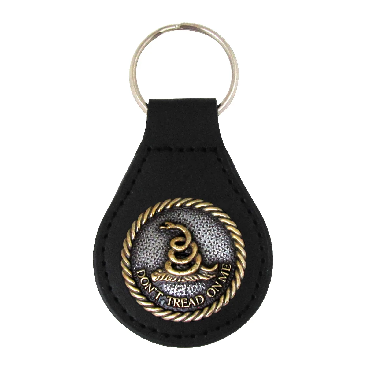 Dont Tread On Me Keyfob Car Key Chain Leather Keyring Metal Gadsden Keychain Fob