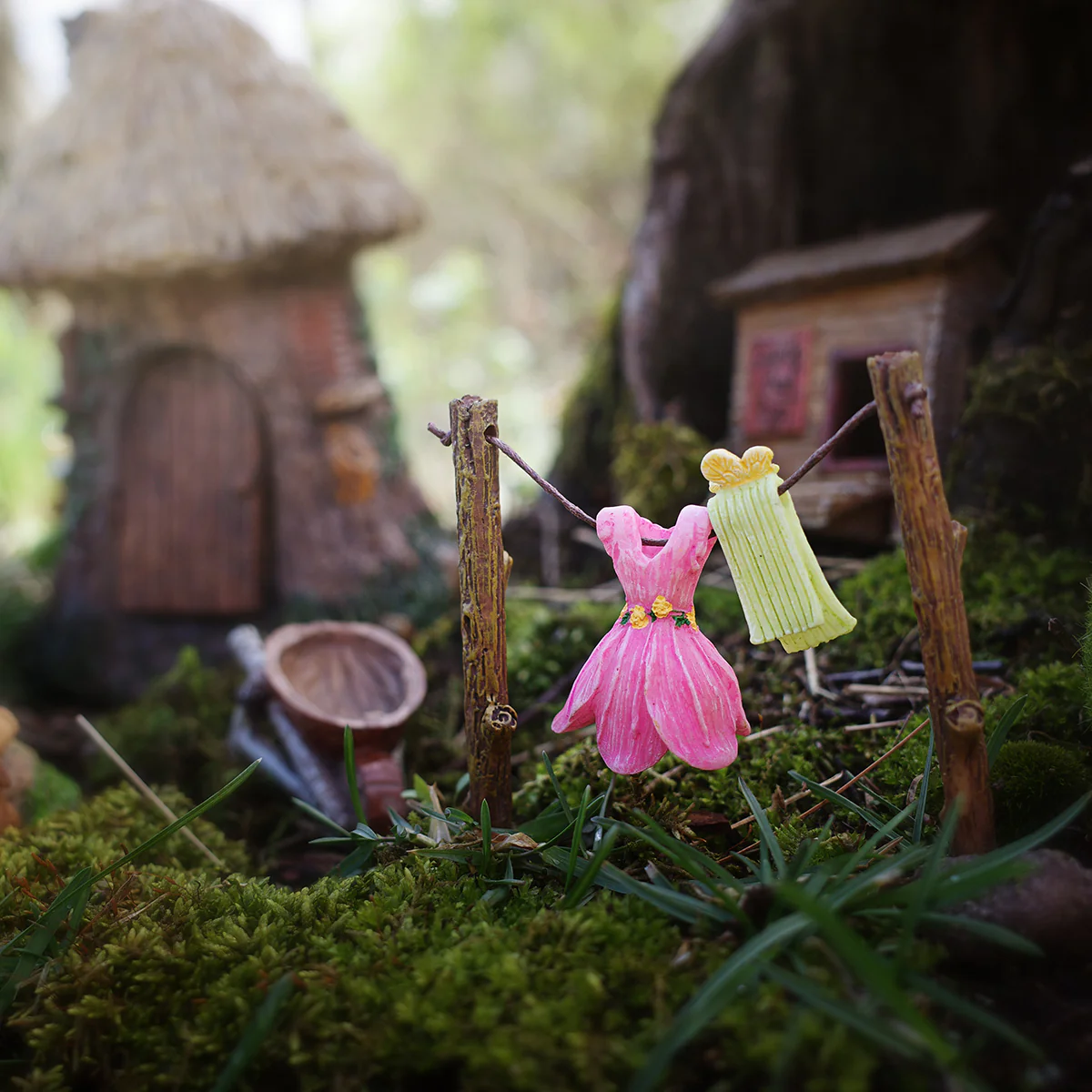 Drying Clothes Line Outdoor Fairy Garden Ornament Miniature Dollhouse Accessory - Image 5