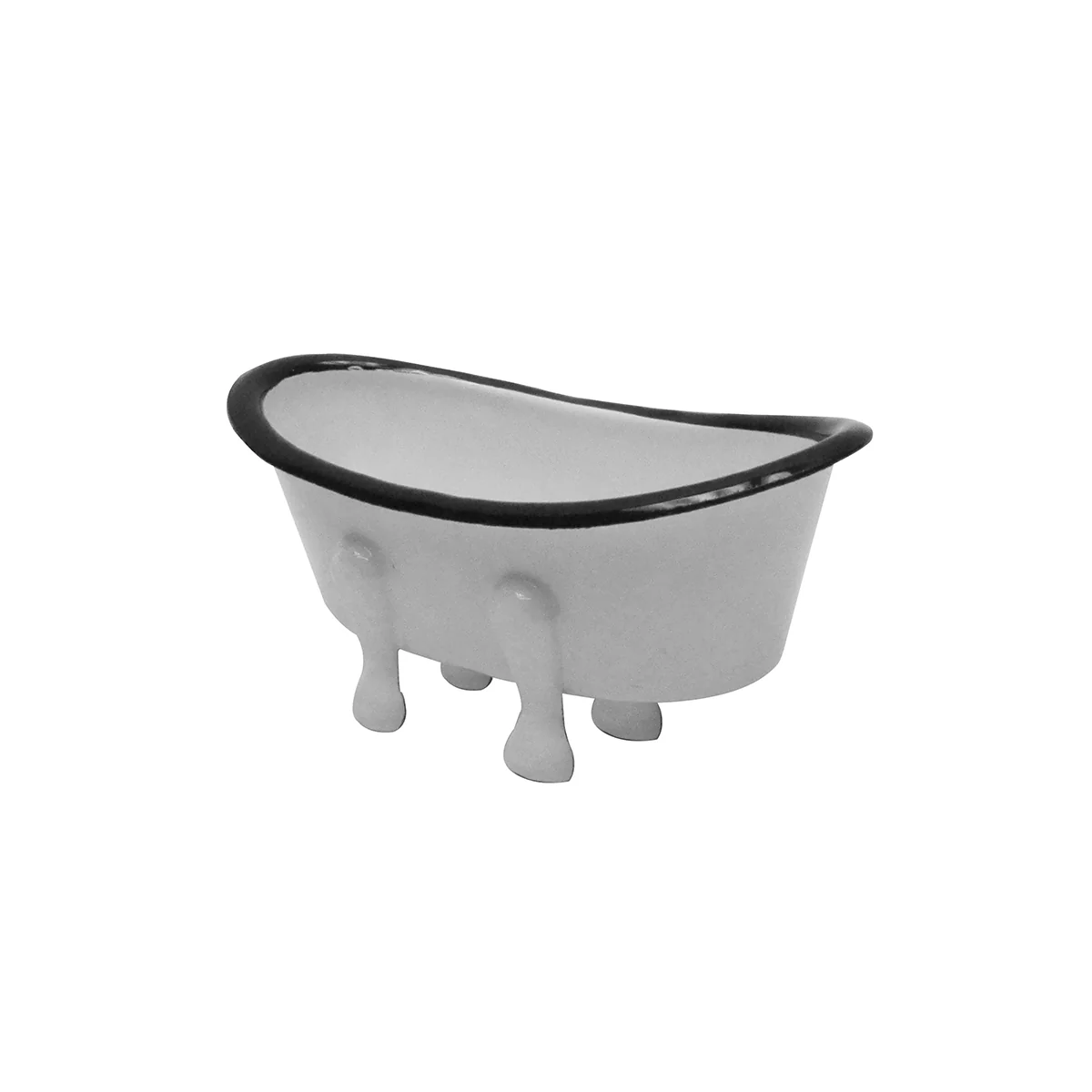 Enamel Bathtub Bar Soap Holder Soaking Tub Dish Farmhouse Bathroom Home Decor