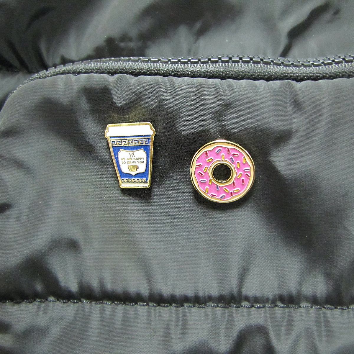 Enamel Coffee Cup Pink Donut Jacket Lapel Trading Pin Set Backpack Bag Hat Gift - Image 4