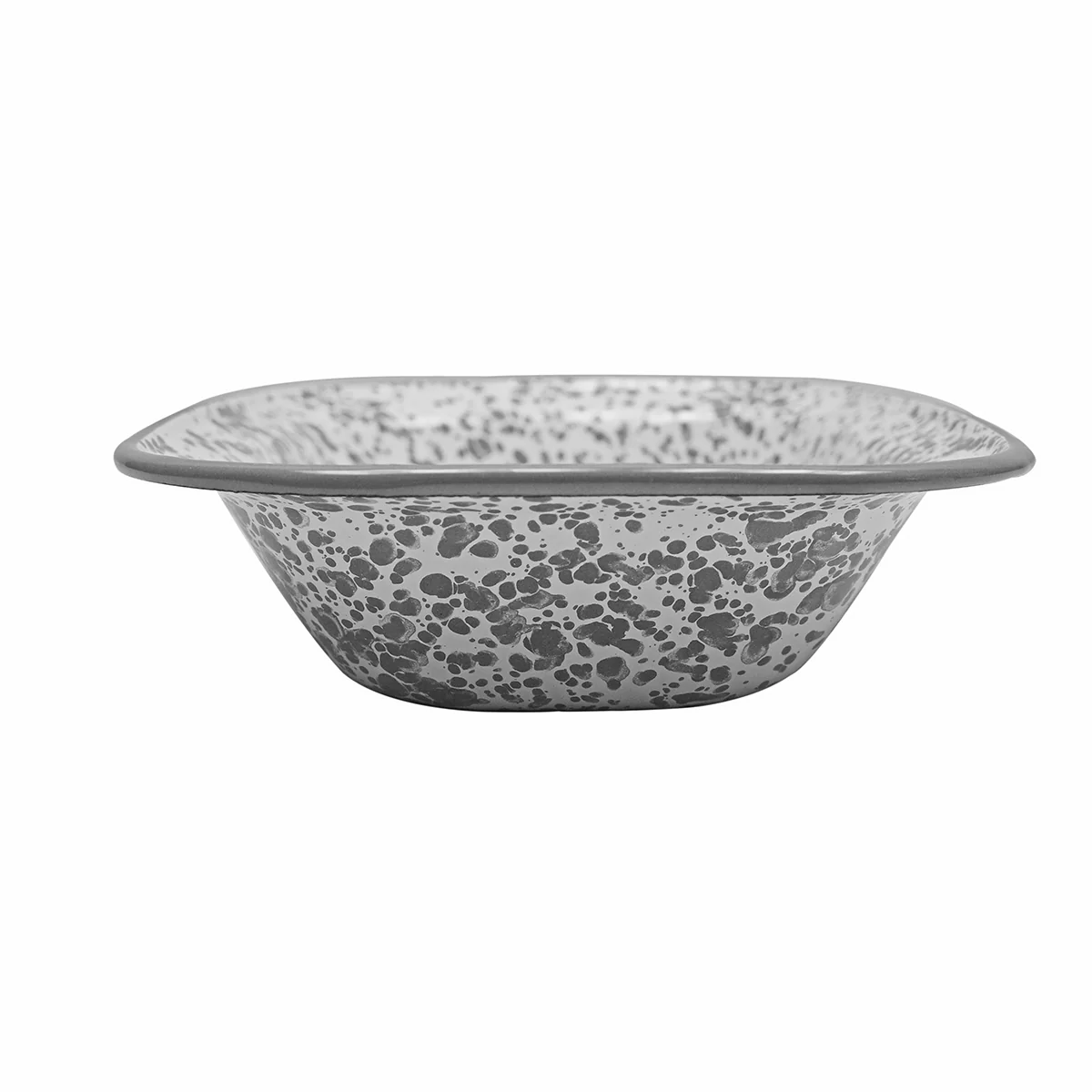 Enamelware Grey Marble Serving Dish Food Storage Metal Pan Kitchen Home Decor - Image 3