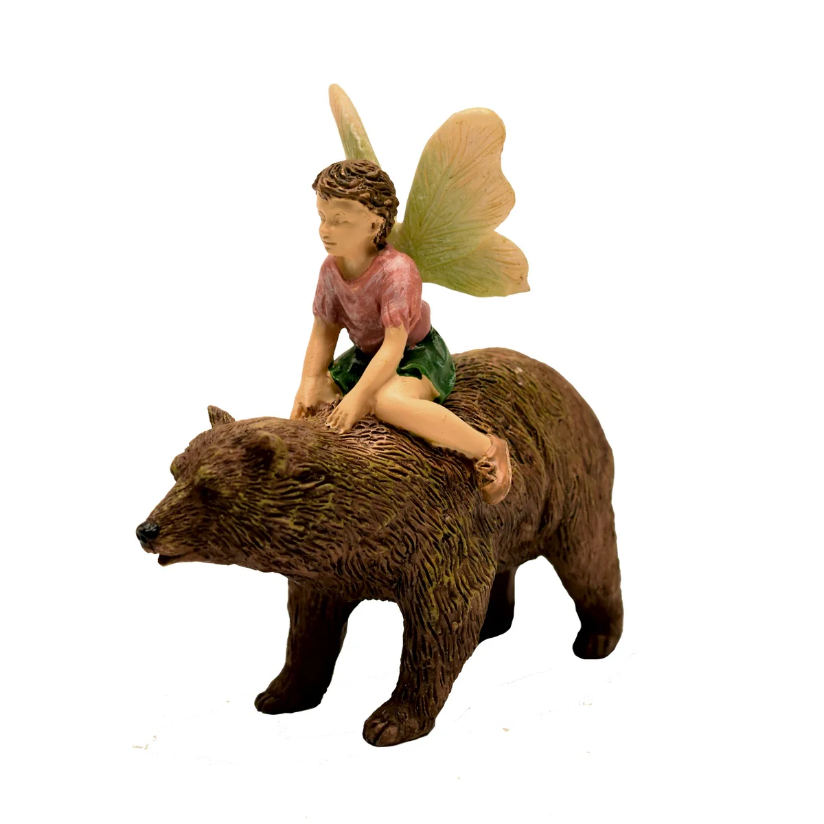 Fairy Boy Riding Bear Miniature Garden Ornament Mini Dollhouse Decor Accessory - Image 2